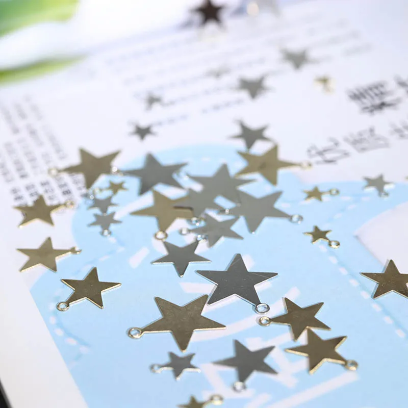 50pcs/lot Cooper Pentagram Craft Star Charms DIY Necklace Earrings Bracelet Pendant Accessories for Women Jewelry Making Finding | Украшения