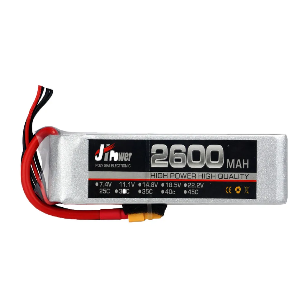JHPower 7.4V 2600mAh 2S-35C lithium battery with XT60 plug for RC model drone Accessories kids toys juguetes brinquedos игрушки |