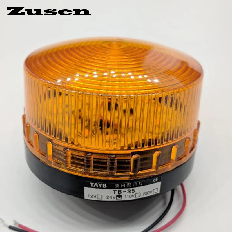 Zusen TB35 12V цвет красный, желтый зеленый охранная сигнализация строб сигнала Предупреждение светильник Светодиодный лампа Малый мигающий светильник - Цвет: Цвет: желтый
