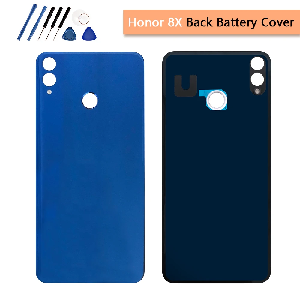 Качественный корпус для Huawei Honor 8X Задняя стеклянная крышка батареи задняя дверь
