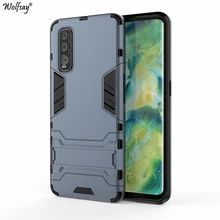Wolfsay Case For OPPO Find X2 Cover Slim PC + Soft Rubber Armor Case For OPPO Find X2 X 2 X2Pro Case Phone Holder Stand Fundas