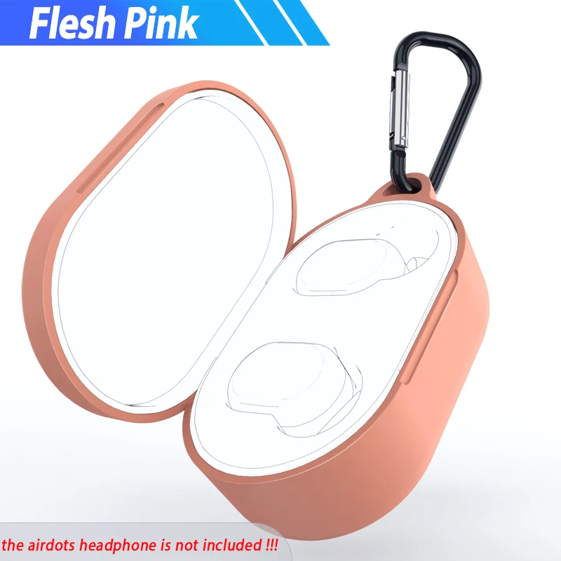 Pink Защитный чехол для Xiaomi mi Airdots Red mi Airdots Air Dots чехол силиконовый чехол s Box Funda чехол Airdot Air dot защита - Цвет: Pink