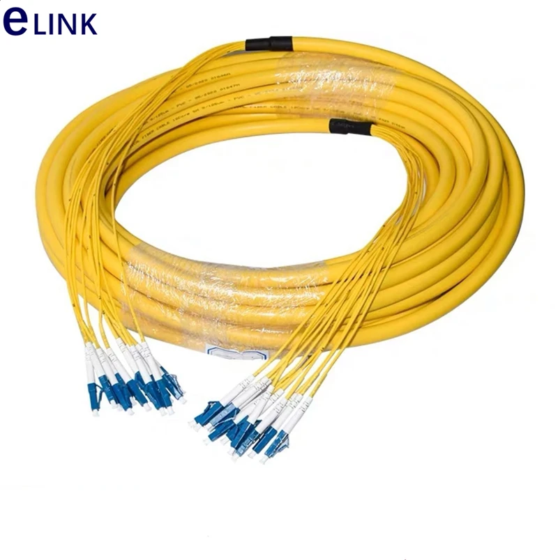 100m 12 cores fiber patchcord SM bundled jumper LC SC FC ST branch cable 2.0mm Singlemode optical fiber patch lead 12C bundle