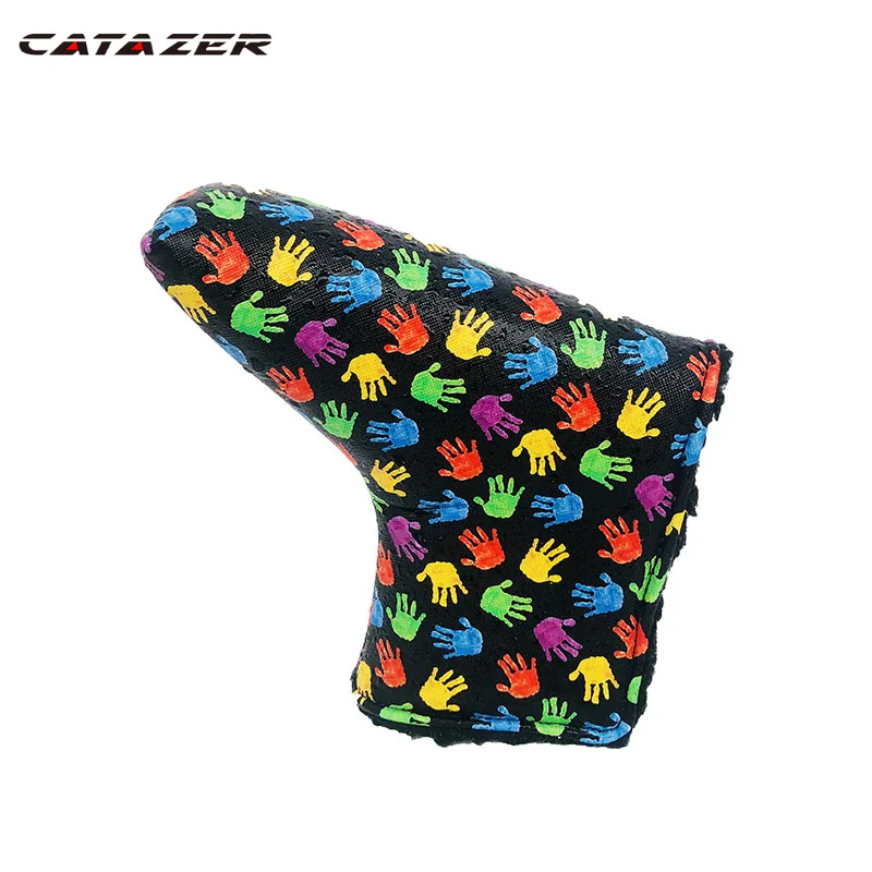 

Catazer Golf Putter Cover Colorful PU Waterproof Golf Club Head Cover Protector for Blade Putter
