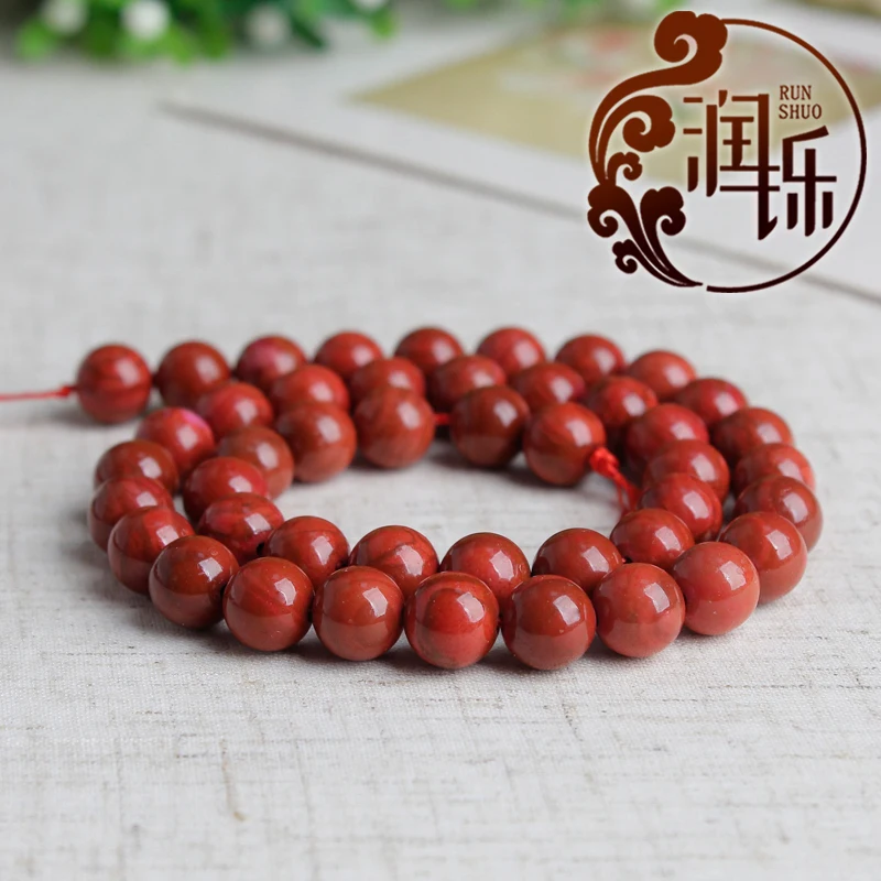 

Smooth Natural Stone Light Red Jasper Round Loose Beads DIY Charms Bracelet For Jewelry Making 15'' Strand 4/6/8/10/12/14mm
