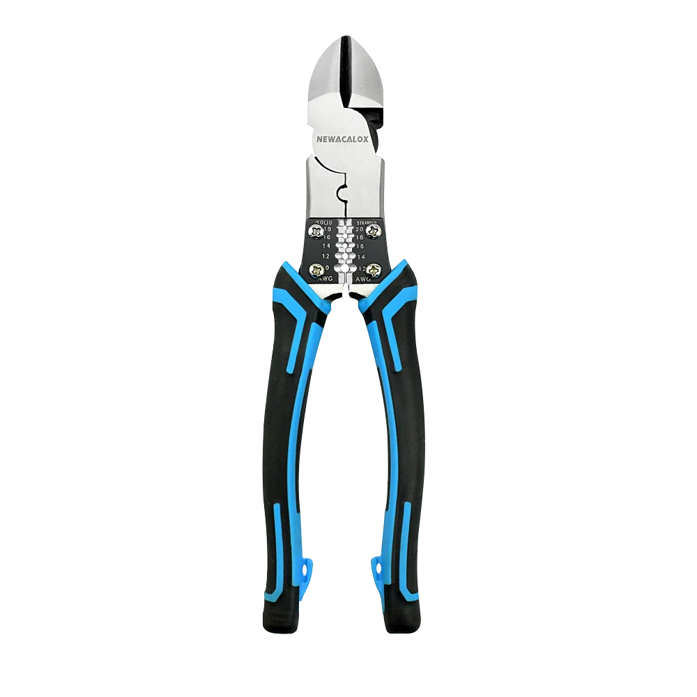 Diagonal Pliers Набор многофункциональных плоскогубцев NEWACALOX 8 дюймов, комбинированные плоскогубцы, щипцы для зачистки проводов/щипцы/резак, прочные плоскогубцы, диагональные плоскогубцы, ручные инструменты - Цвет: Diagonal Pliers