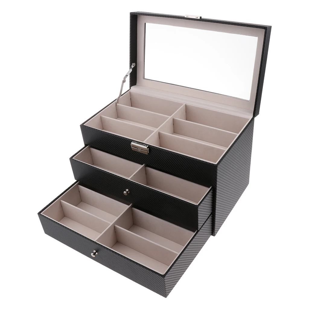 Kopen 18 Ruimte Glazen Zonnebril Bril Opslag Display Stand Case Organizer Box