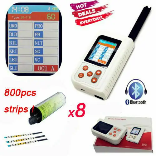 bc401x800pcs strips Анализатор мочи портативный тест мочи usb bluetooth(опция) BC401 800 шт. тест-полоски abbott устройство сахара в крови вибратор окислитель - Цвет: bc401x800pcs strips