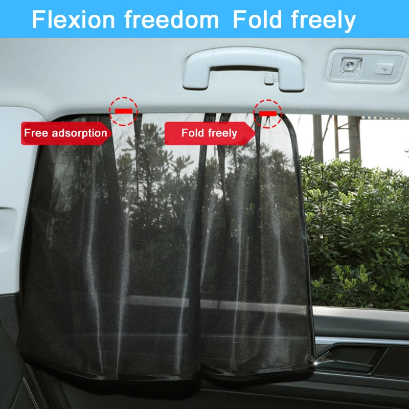 

1pcs Magnetic Car Side Window Sun Shade UV Protection Curtain Sunshade Mesh Sun Visor Summer Protect Car Blinds Car Accessories