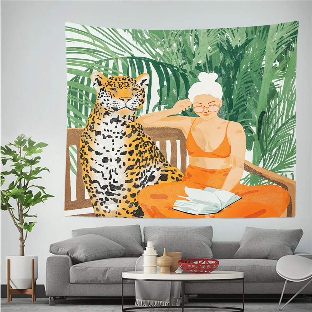 Настенный гобелен в скандинавском стиле для женщин современный с 3D принтом 100%