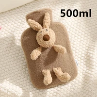 cute plush bear warm water bag pvc material injection recyclable hand warmer hot bottle portable winter warmth cute