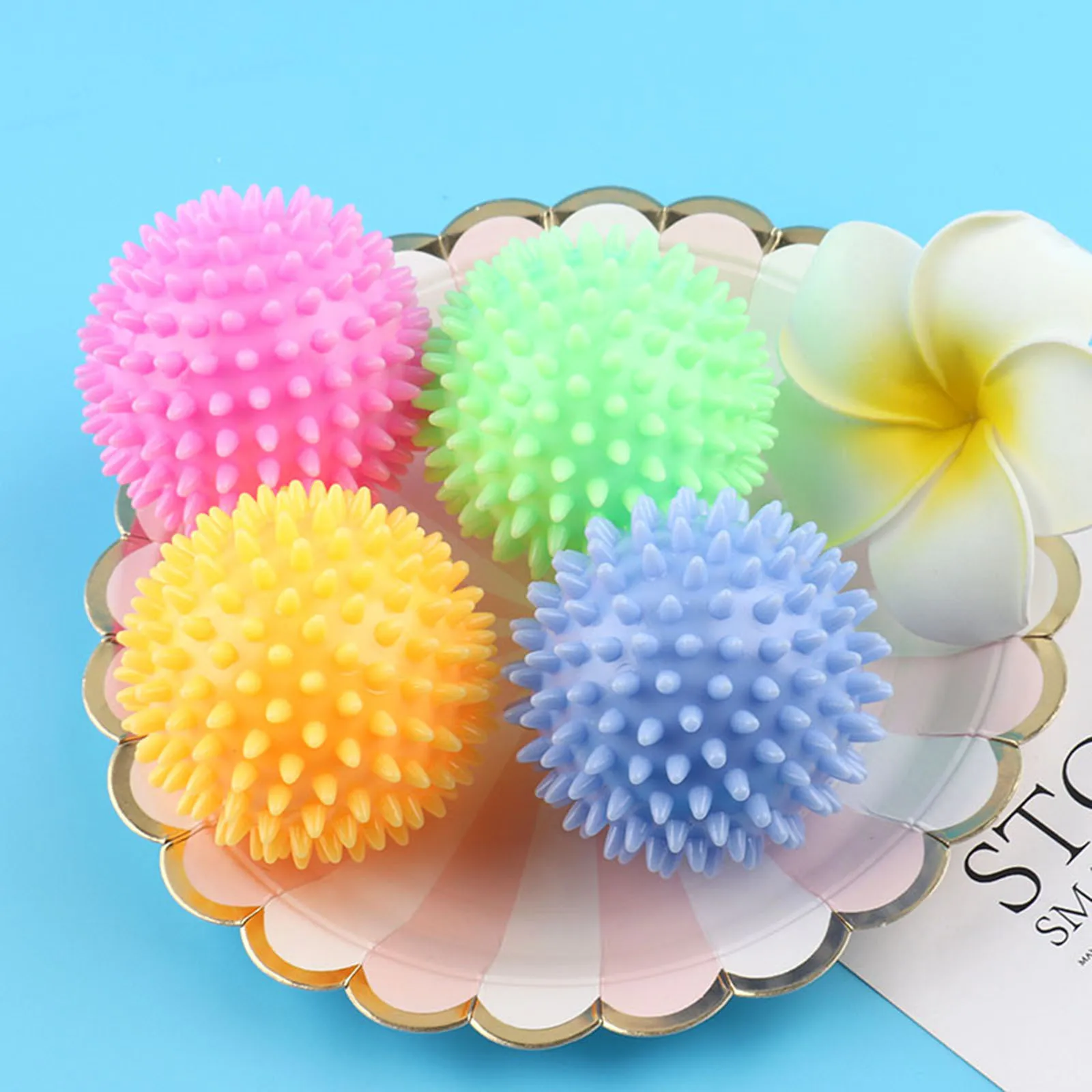 4 шт. светящейся подошвой мышц флеш массаж распаковки укол шар выпускает Давление