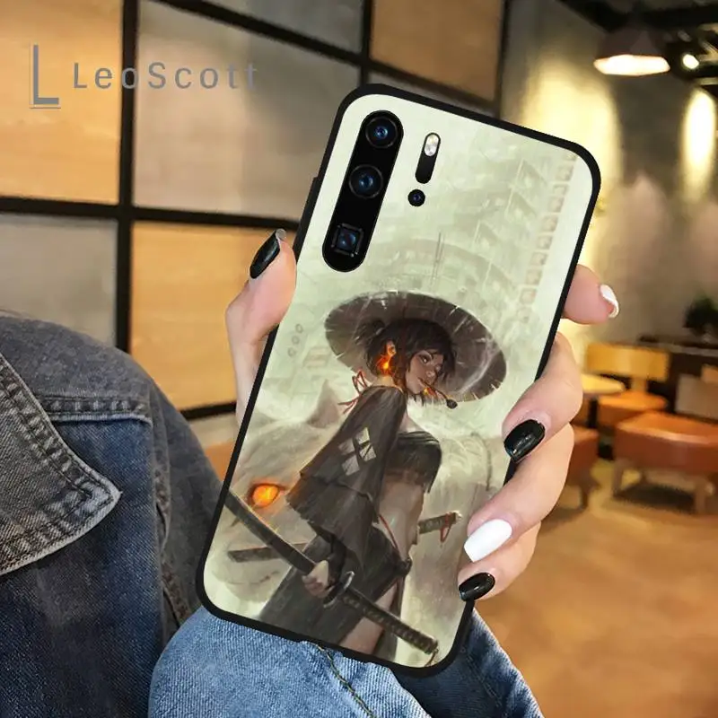 

samurai Japanese manga sword arms Phone Case For Huawei honor Mate P 9 10 20 30 40 Pro 10i 7 8 a x Lite nova 5t