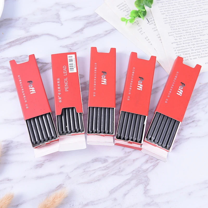 

6Pcs/Box 5.6mm Mechanical Lead Auto Clutch Pencil Holder Refill HB 2B 4B 6B 8B Sketch Drawing Artist Charcoal / Graphite Pencil