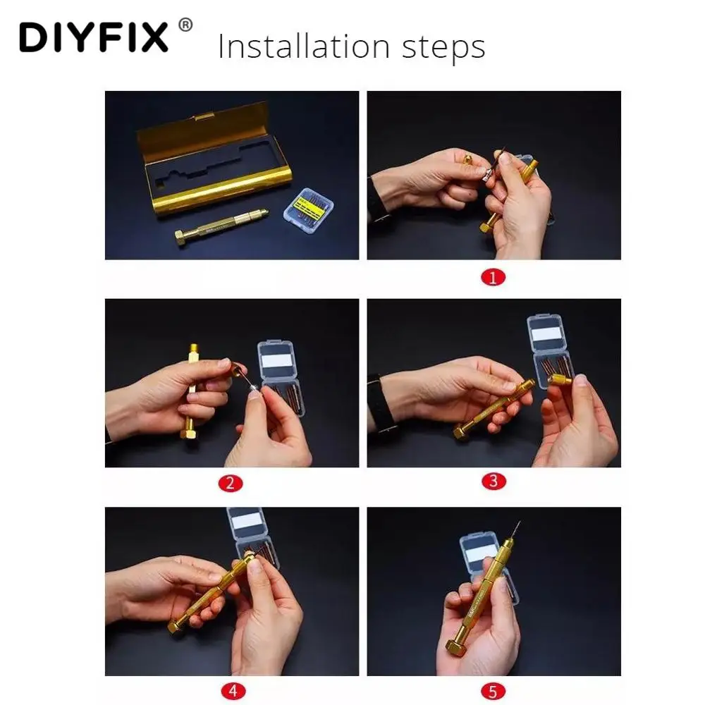 DIYFIX 8 in 1 Limited Torque Screwdriver Set P2 Pentalobe Y Tip Phillips Torx Hex for iPhone MacBook CellPhone Repair Tools Kit |