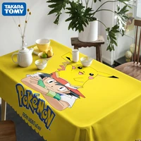 1pcs 120160cm christmas table cloth toys for boys anime piakchu party new year printed rectangle pvc tablecloth toys for girls