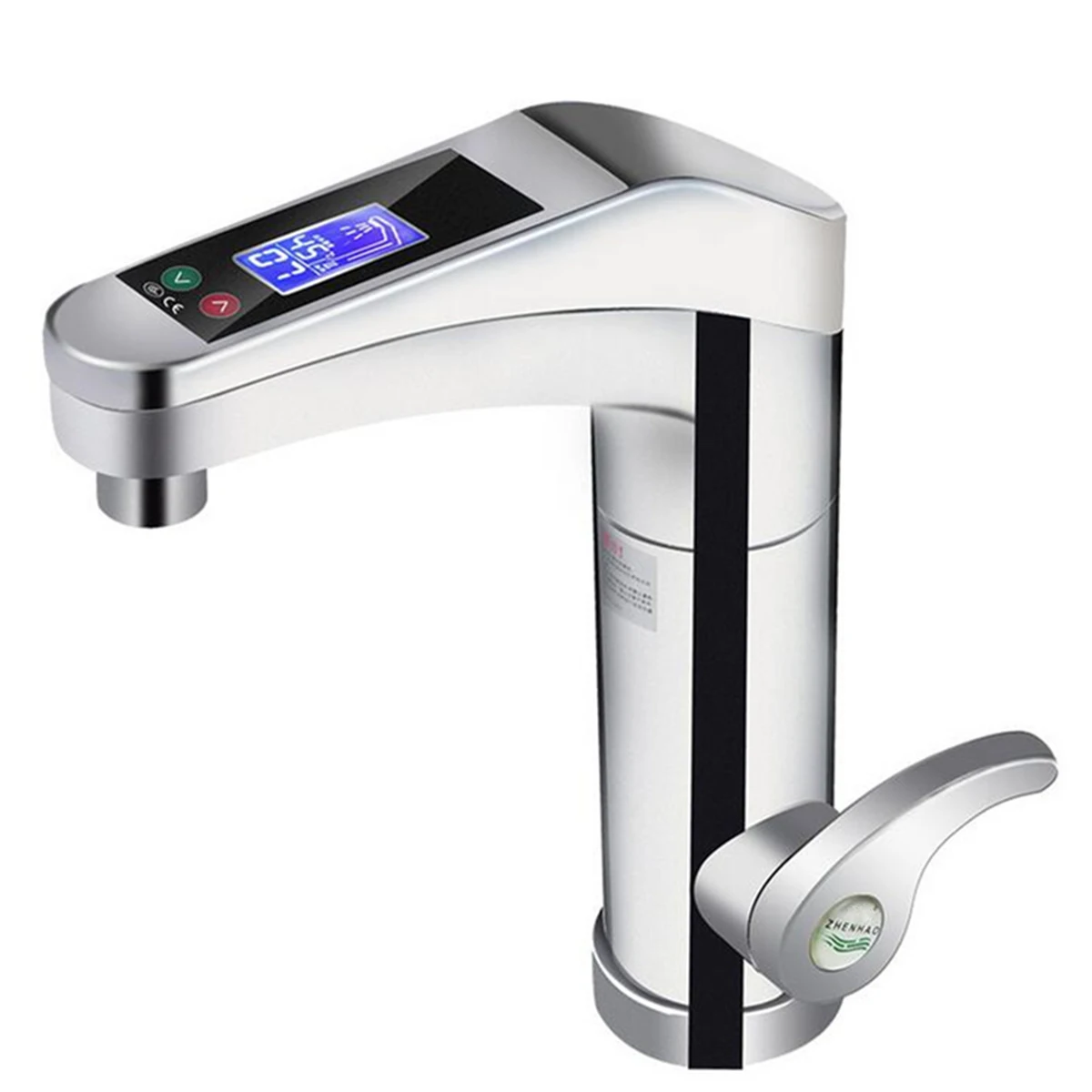 Silver Светодиодный Электрический кран нагреватель горячей воды мгновенный кран горячей холодной воды для дома, ванны, кухни нагревательные принадлежности 220 в 2 цвета - Цвет: Silver