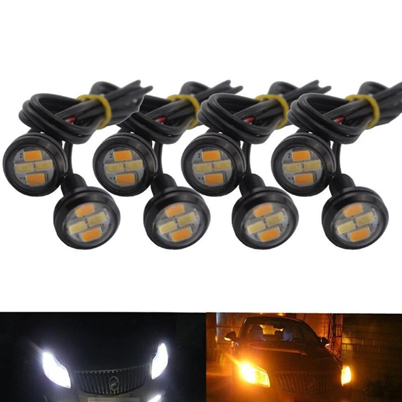 

2Pcs/lot Eagle Eye LED Lights Car Daytime Reverse 4W Signal Bulbs White 23mm 12V