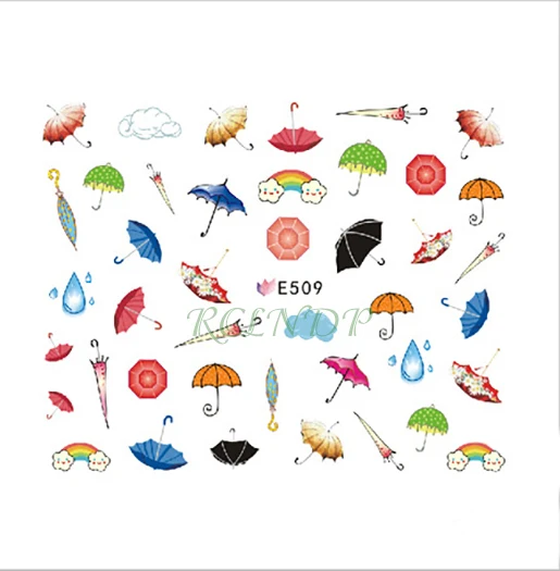 3D наклейки для ногтей все украшения слайдеры морская клоун рыба медуза клейкие