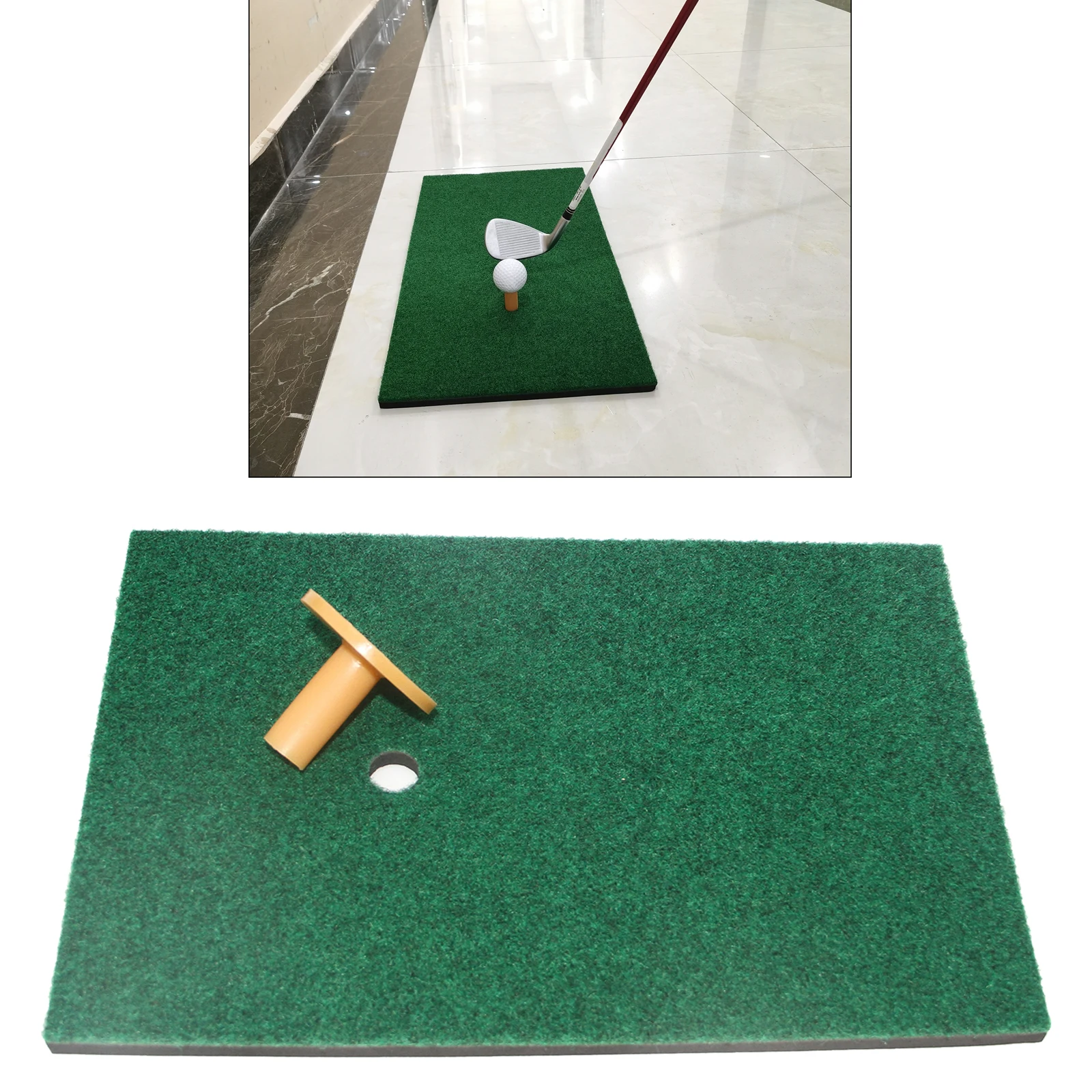 

Golf Practice Mat Outdoor Training Pad Driving Range Home Office Golfing Turf