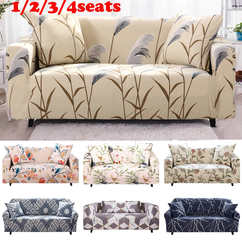 1/2/3/4 сиденья Полиэстер Эластичный диванных чехлов Гостиная L Форма стрейч чехол
