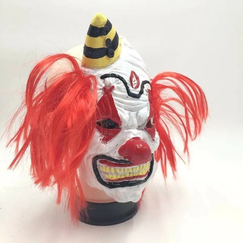 Горячая продажа Клоун Маска широкий дьявол красные волосы злой взрослый Жуткий