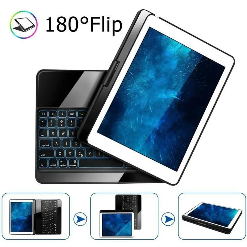 7 цветов Backlits Клавиатура чехол Алюминий Обложка для ipad Pro 10 5 &quotдля Air 1 2 Mini 3 4 9