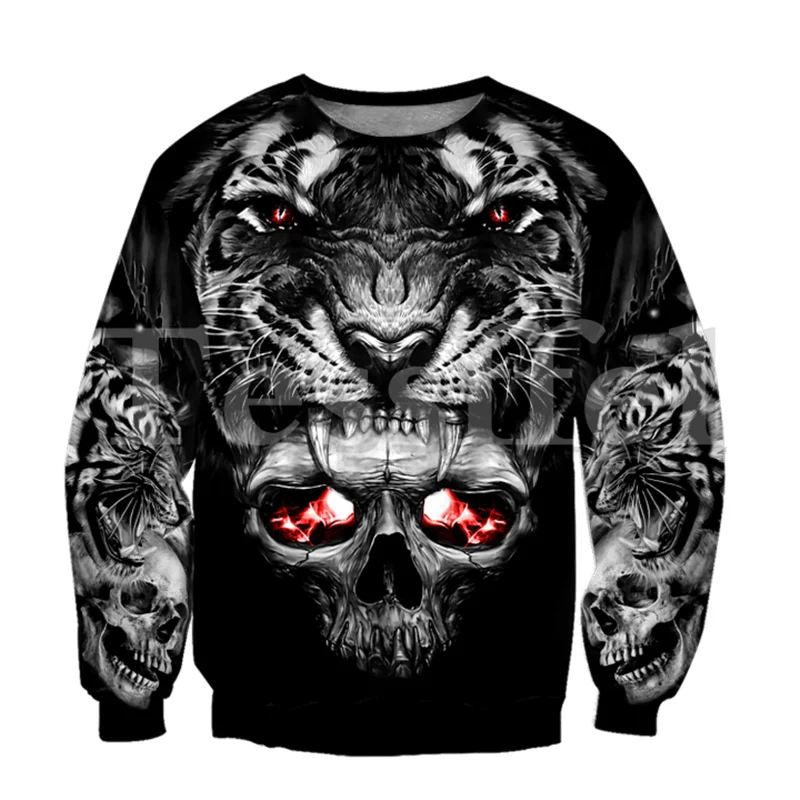 

Tessffel 3D Printed Tiger Warrior Tattoo New Fashion Harajuku Animal Hoodie Cool Jacket Zipper Sweatshirt Streetwear Style-4