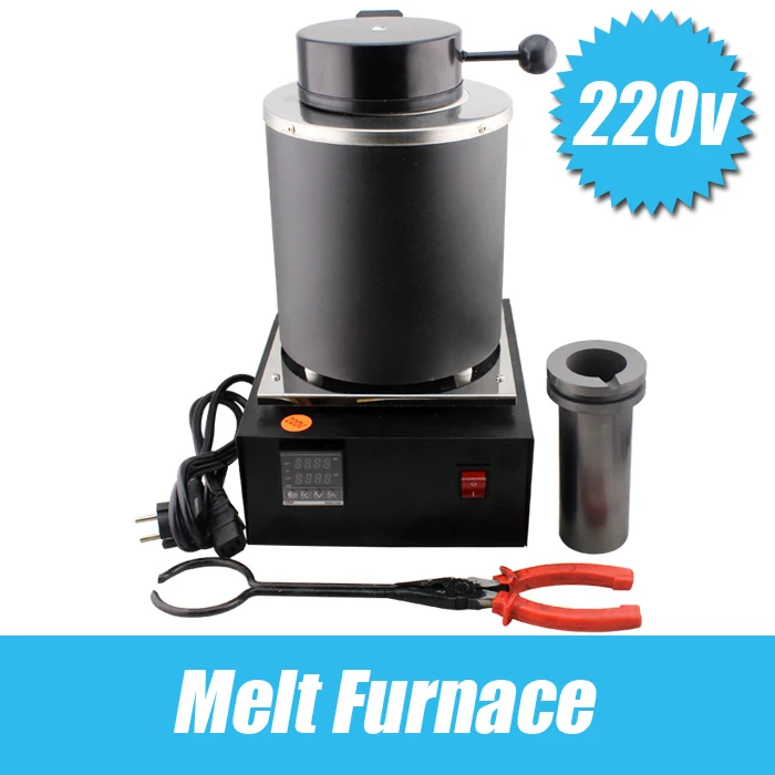 Золотые электрические плавильные печи с напряжением 220 и емкостью 2 кг графитовым