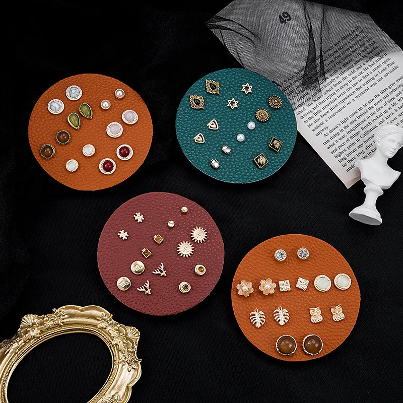 

Серьги-гвоздики женские, круглые, в форме лося, 7 пар