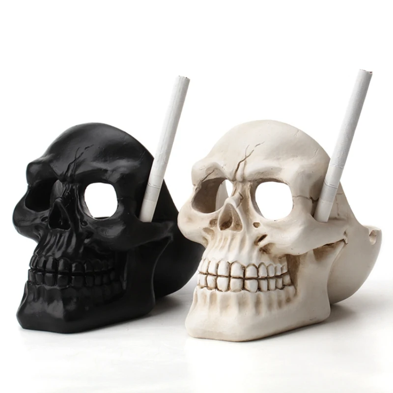 

Skull Ashtray Desktop Decoration Skull Statue Ash Tray Home Office Bar Ash Holder Tobacco Ash Container Smoking Accessories