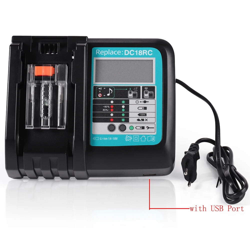 Зарядное устройство для литий ионных аккумуляторов Makita 18 в 14 4 В BL1860 BL1850 BL1830 BL1430