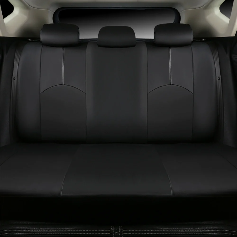 

PCS/set PU Leather Universal Auto Car Seat Covers Automotive Anti Seat Covers Protectors for Car SUV Truck (Black)