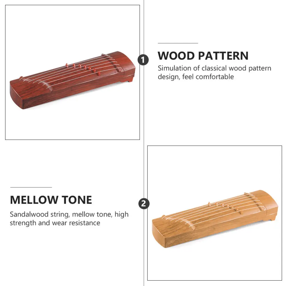 

1pc Wooden Musical Instrument Wooden Guzheng for Kids (Random Color)