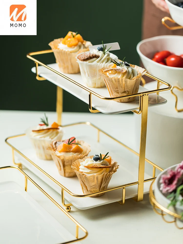 

European Dessert Display Stand Decoration Dessert Plate Cold Meal Tea Break Table Cake Shelf Afternoon Tea Dim Sum Rack