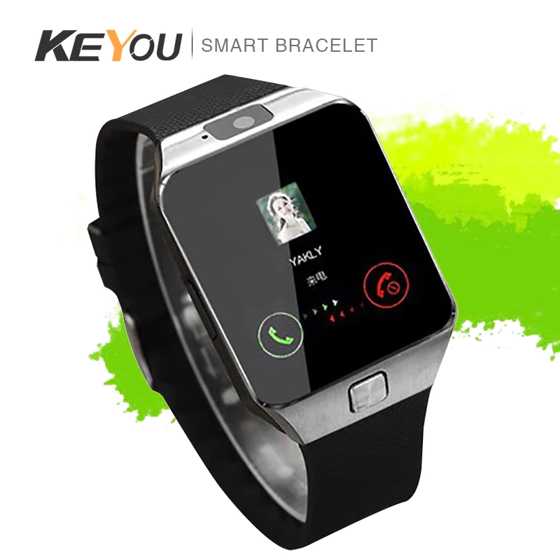 Умные часы с Bluetooth мужские умные камерой Facebook Whatsapp Twitter SMS поддержка SIM TF карты для