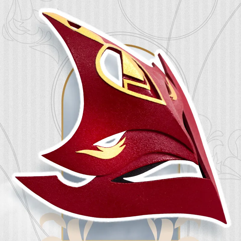 Anime Game Genshin Impact Tartaglia Mask Headwear Cosplay Unisex Halloween Party Masks Adult Kids Prop Accessories
