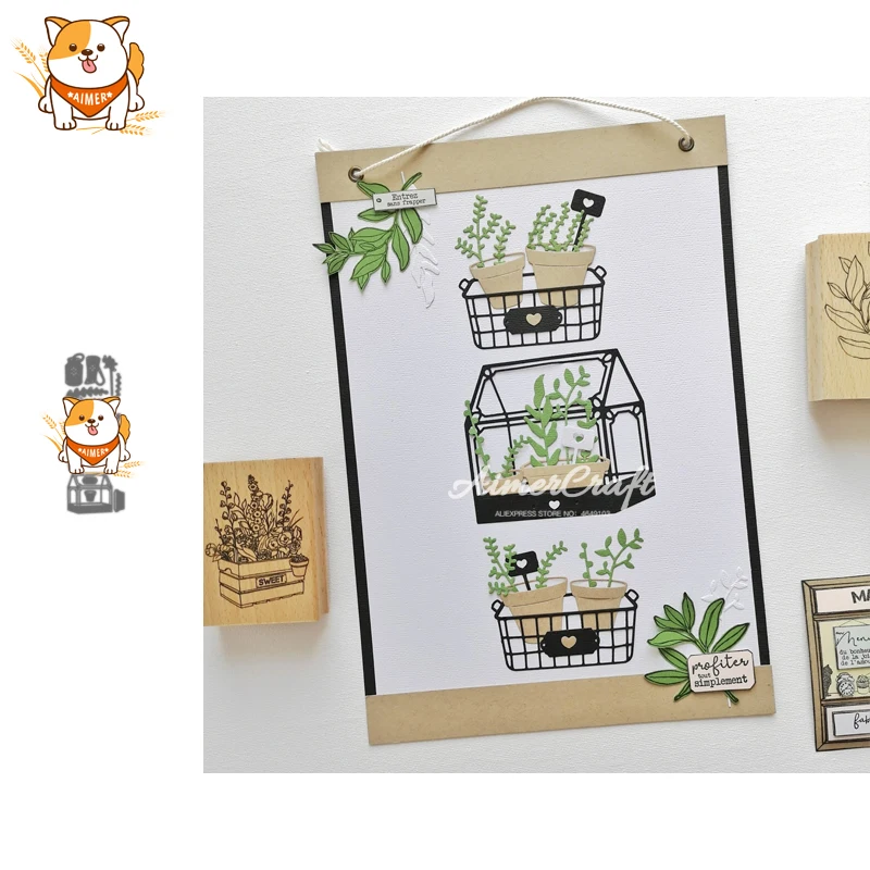 Металлические Вырубные штампы в горшке искусственное рельефное ремесло сделай