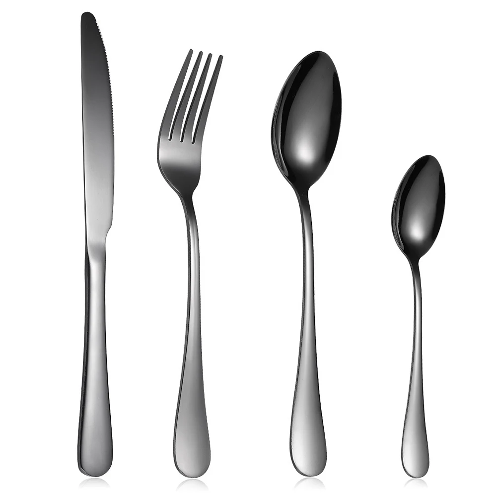 

24pcs Gift Box Party Dinnerware Set Teaspoon Flatware Easy Clean Luxury Home Kitchen Stainless Steel Fork Spoon Portable Cutlery