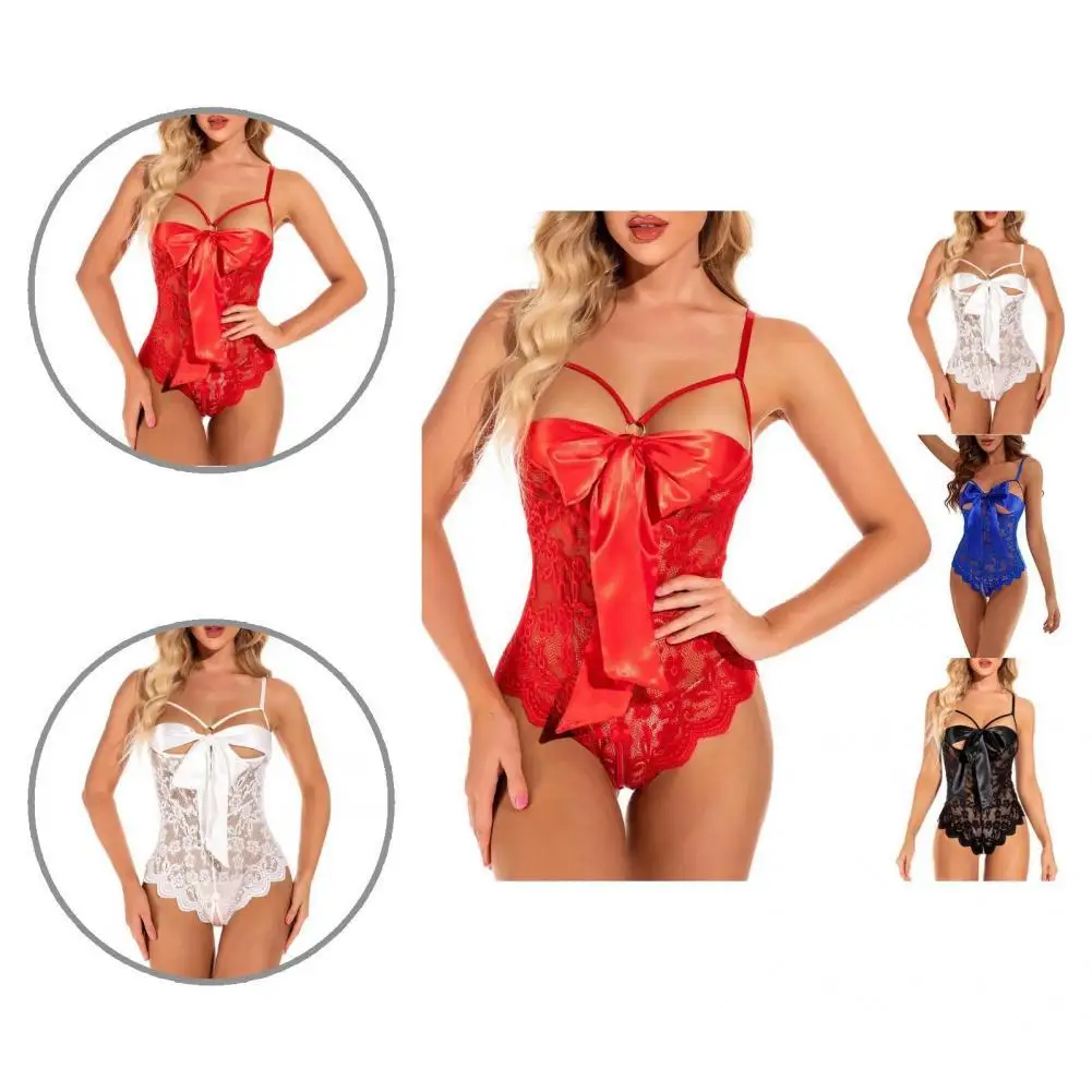 

4 Colors Good Sexy Floral Lace Underwear Bodysuit Attractive Sexy Bodysuit Washable for Household