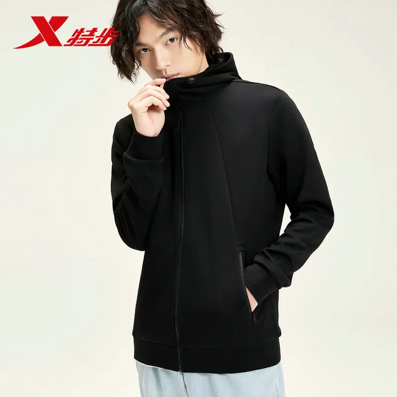 Xtep Мужская спортивная куртка осенняя Новая модная повседневная трикотажная на