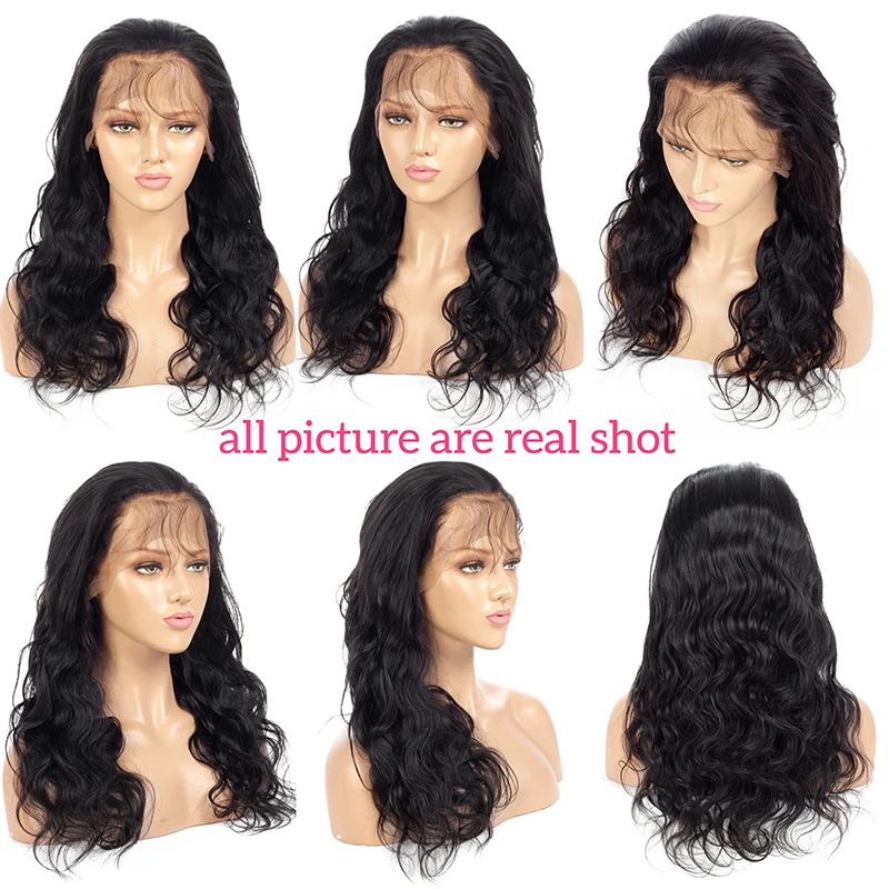 Бразильский Реми человеческие волосы парик объемная волна натуральный Цвет 13X4