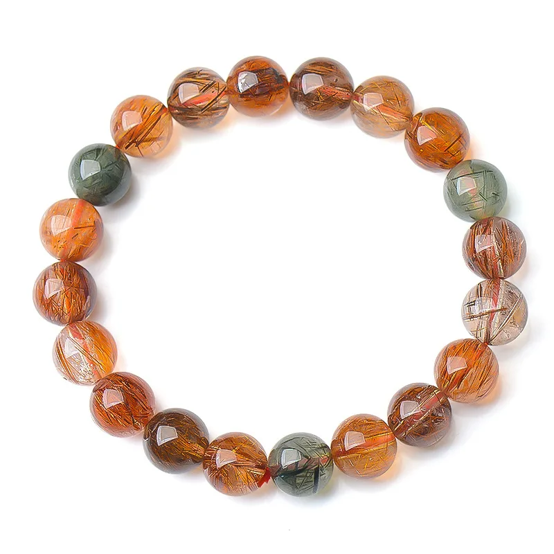 

Natural Brazilian hair crystal bracelet Goldilocks single-ring bracelet Crystal crystal bracelet