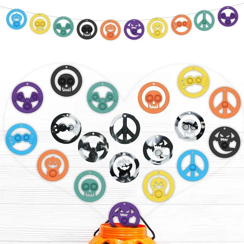 

Игрушки для снятия стресса на Хэллоуин, Многофункциональная игрушка для снятия стресса, бриллиантовые тыквы, летучие мыши, антистресс, O9u5