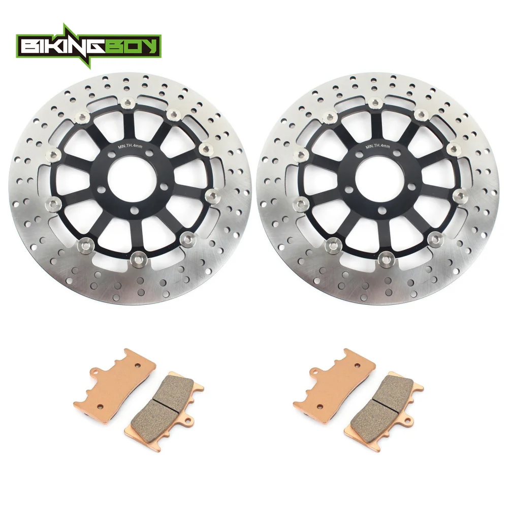 BIKINGBOY Ninja ZX6R 600 98-01 ZX-6R 636 02 ZX9R 98 99 GPZ900R 99-02 ZZ-R ZZR 05-08 06 Передние тормозные диски Диски