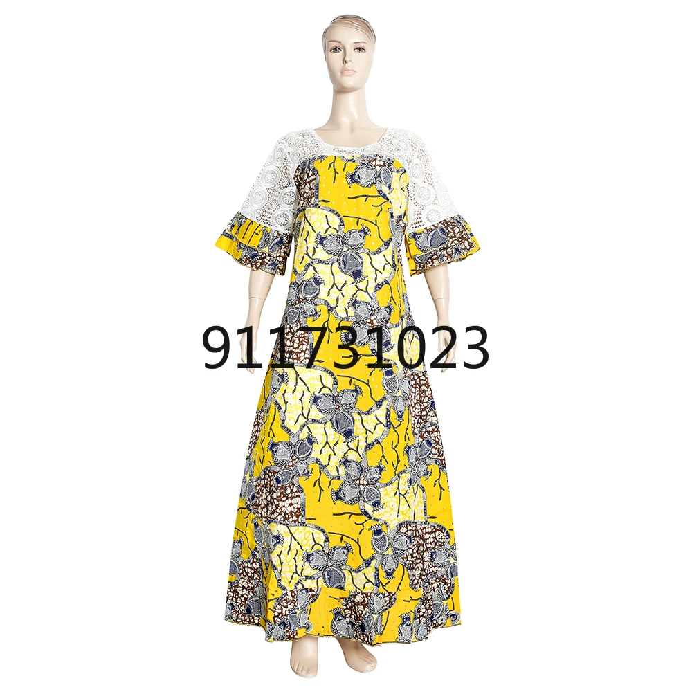 Plus Size Robe Boubou Africain Femme 2021 African Lace Wax Dress Woman Outfits Dashiki Diamond Bazin Riche Clothes | Тематическая