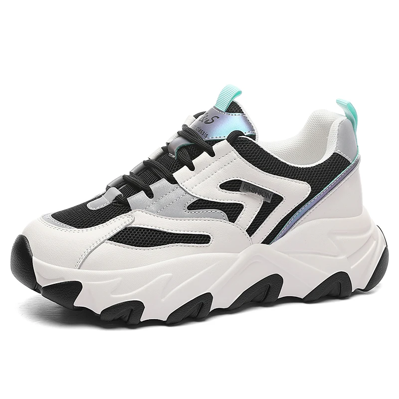 

2022 New Women Genuine Leather Running shoes Leisure Outdoor Jogging shoes Lady Casual Correr Women's Breathable Sport Shoes