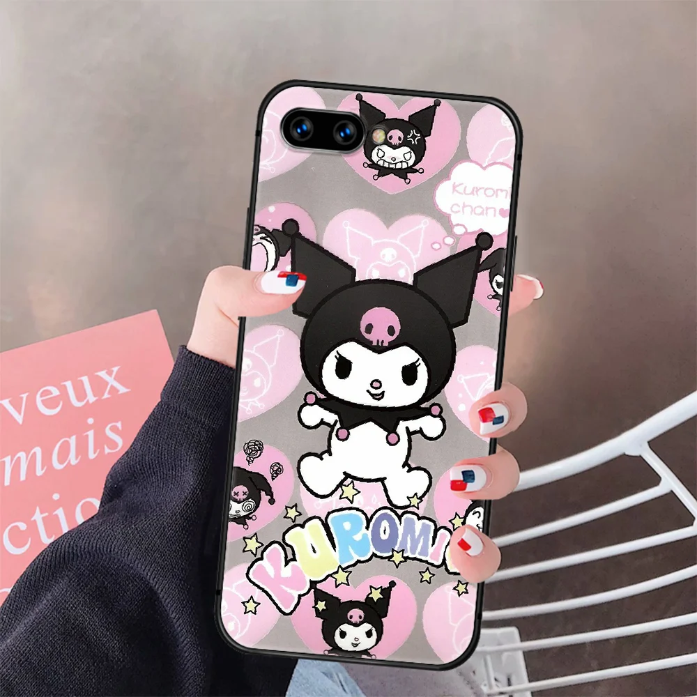 

Cartoon Cute Kuromi Phone Case Cover Hull For HUAWEI Honor 8 8c 8a 8x 9 9a 9x V10 MATE 10 20 I Lite Pro black Hoesjes Tpu Funda