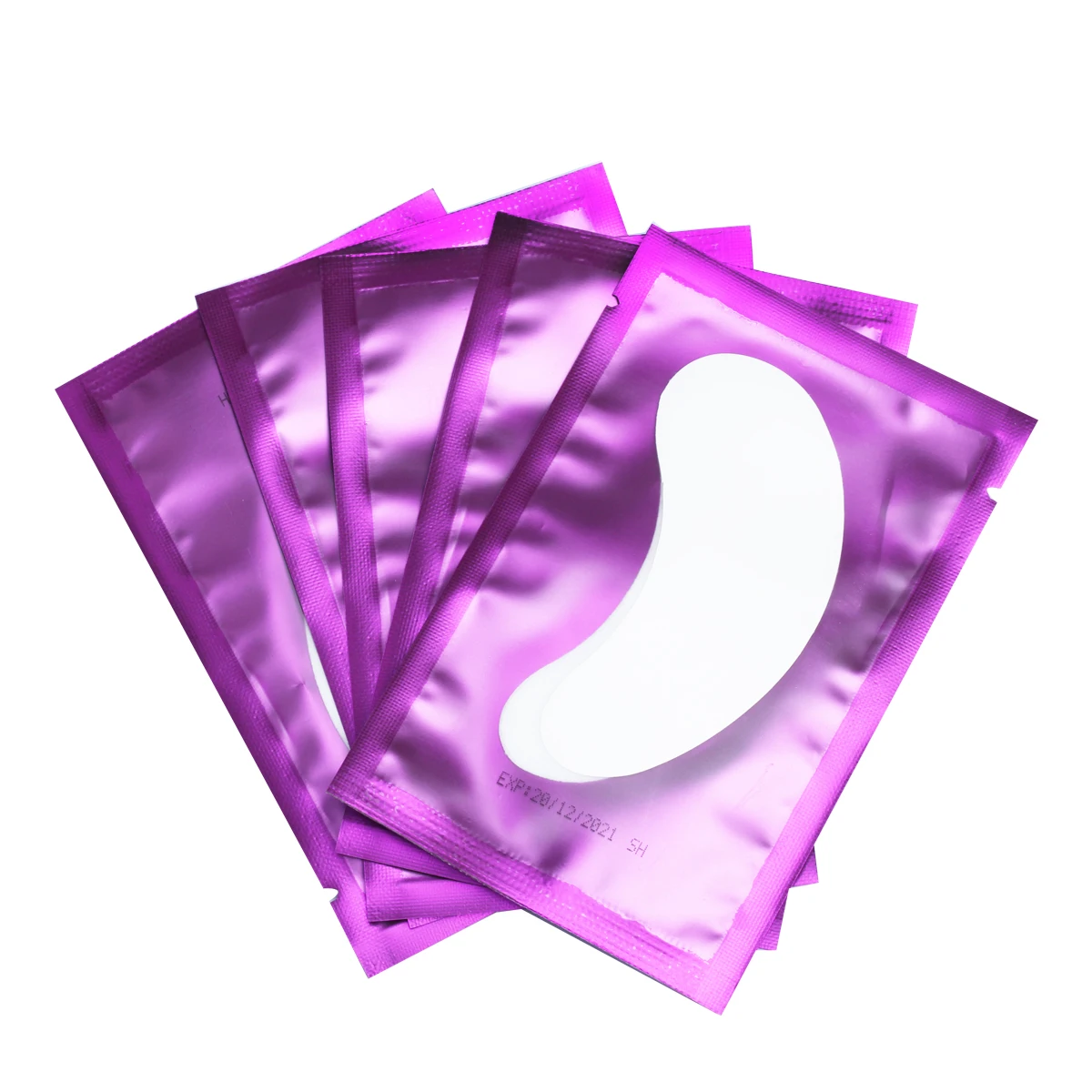Purple Щеточка для ресниц колодки 50/100/1000 пар Gold под накладки под глаза для наращивания ресниц глаз-Наклейки Инструменты Бумага-Патчи поставки без ворса - Цвет: Purple