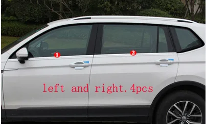 

Нижнее нижнее окно декоративная полоса отделка наклейка крышка для TIGUAN MK2 2017-2021 5 мест